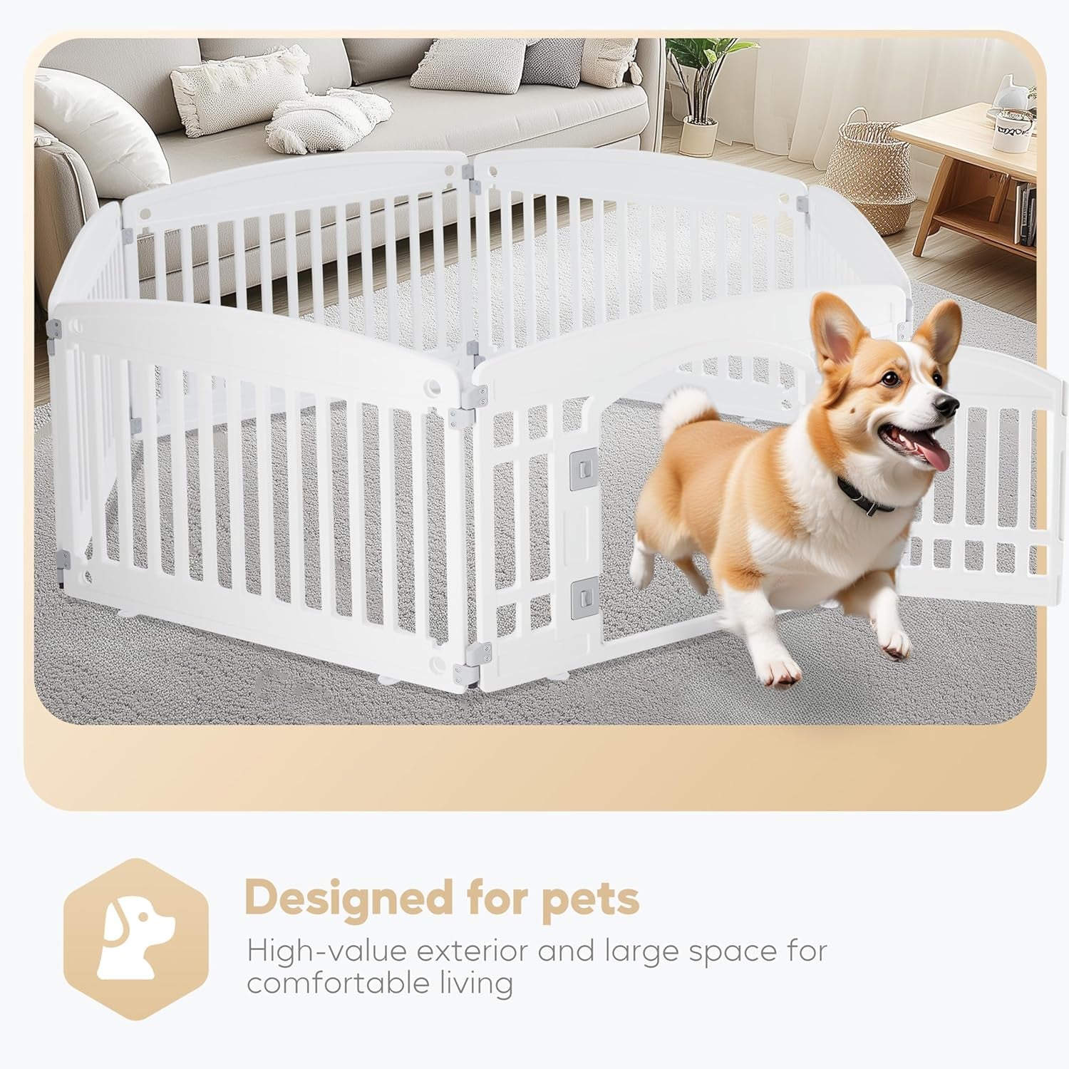 Dog Playpen Secure Foldable Fence