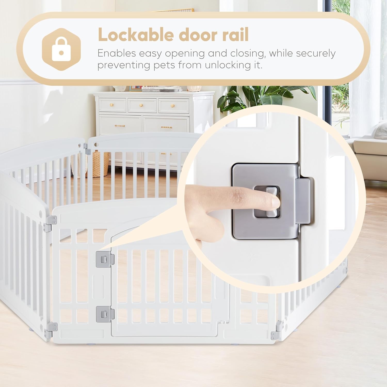 Dog Playpen Secure Foldable Fence