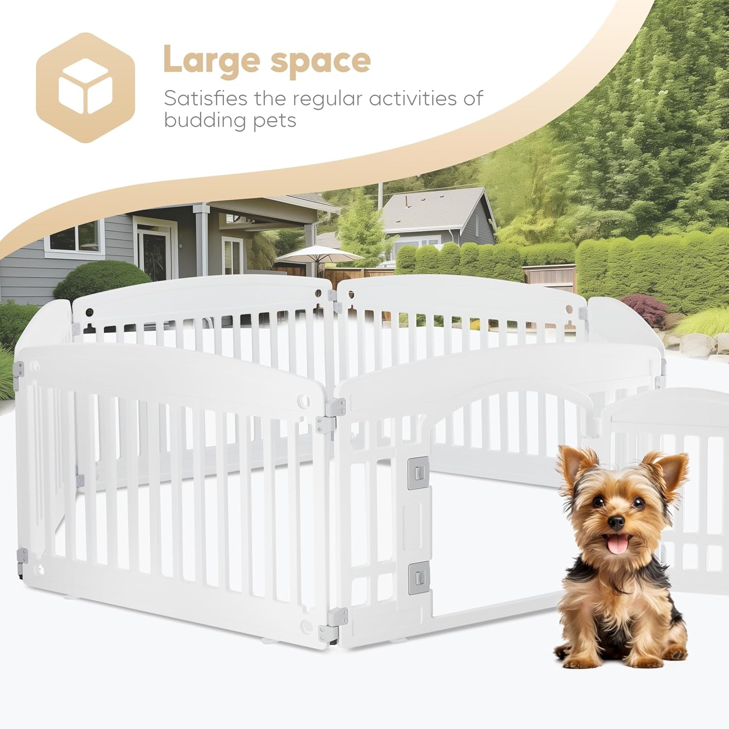 Dog Playpen Secure Foldable Fence